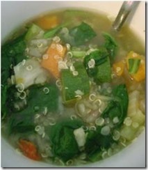 Spinach and quinoa soup (serves approx. 4-6)
